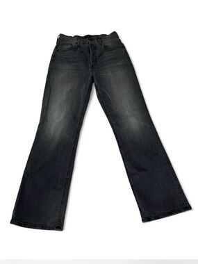 Mother denim tripper Black Jeans wide leg flare button fly high waisted 28